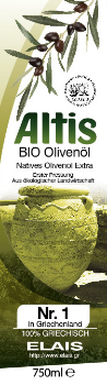 Produktbild Altis Bio Olivenöl Extra Virgin 0,75 Liter
